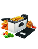 Crown olajsütõ CDF-303IX, 2000W, 3 L, állítható termosztát, Inox