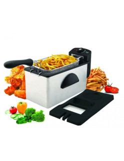 Crown olajsütõ CDF-303IX, 2000W, 3 L, állítható termosztát, Inox