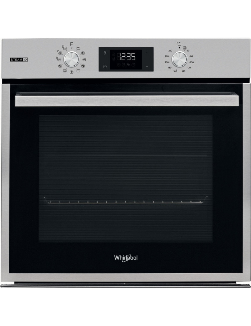 Whirlpool OAS KC8V1SW IX Beépíthetõ sütõ gõz funkcióval, Elektromos, Részben katalitikus, 71L, C energiaosztály, Inox
