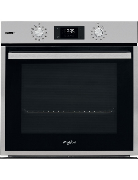 Whirlpool OAS KC8V1SW IX Beépíthetõ sütõ gõz funkcióval, Elektromos, Részben katalitikus, 71L, C energiaosztály, Inox