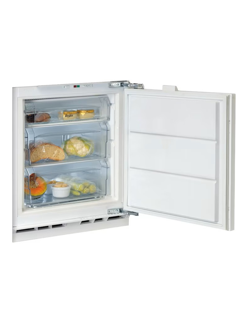 Whirlpool WBUFZ011 Beépíthetõ fagyasztószekrény, 91 l térfogat, E energiaosztály, 2 fiók, pult alá építhetõ, termosztátos vezérl