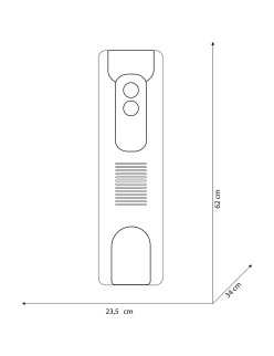 Elektromos padlófûtés Olimpia Splendid, Caldorad 7, 3 fûtési fokozat, Eco funkció, teljesítmény 1500 W, túlmelegedés elleni véde
