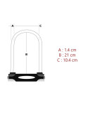 Lopásgátló U-lock MasterLock edzett acél kulccsal 210 x 104 x 14 mm fekete